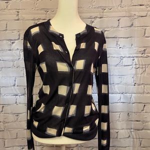 Navy cream Tory Burch cardigan size XS